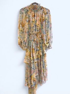 ELLIAT - Floral , Flowy, and Fitted.
LongSleeve Lightweight spring/summer dress.